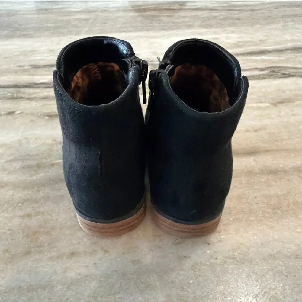 Cat & Jack Faux Suede Ankle Booties, Black, Toddler Girls US Size 6